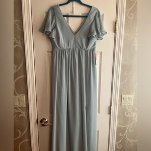 Birdy Grey beautiful full length formal gown. Color is sage. Size M